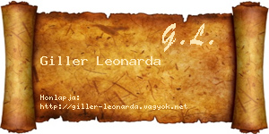Giller Leonarda névjegykártya
